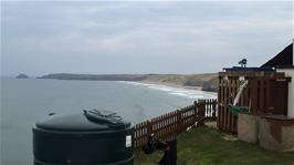 View to Perranporth Beach from the Youth Hostel